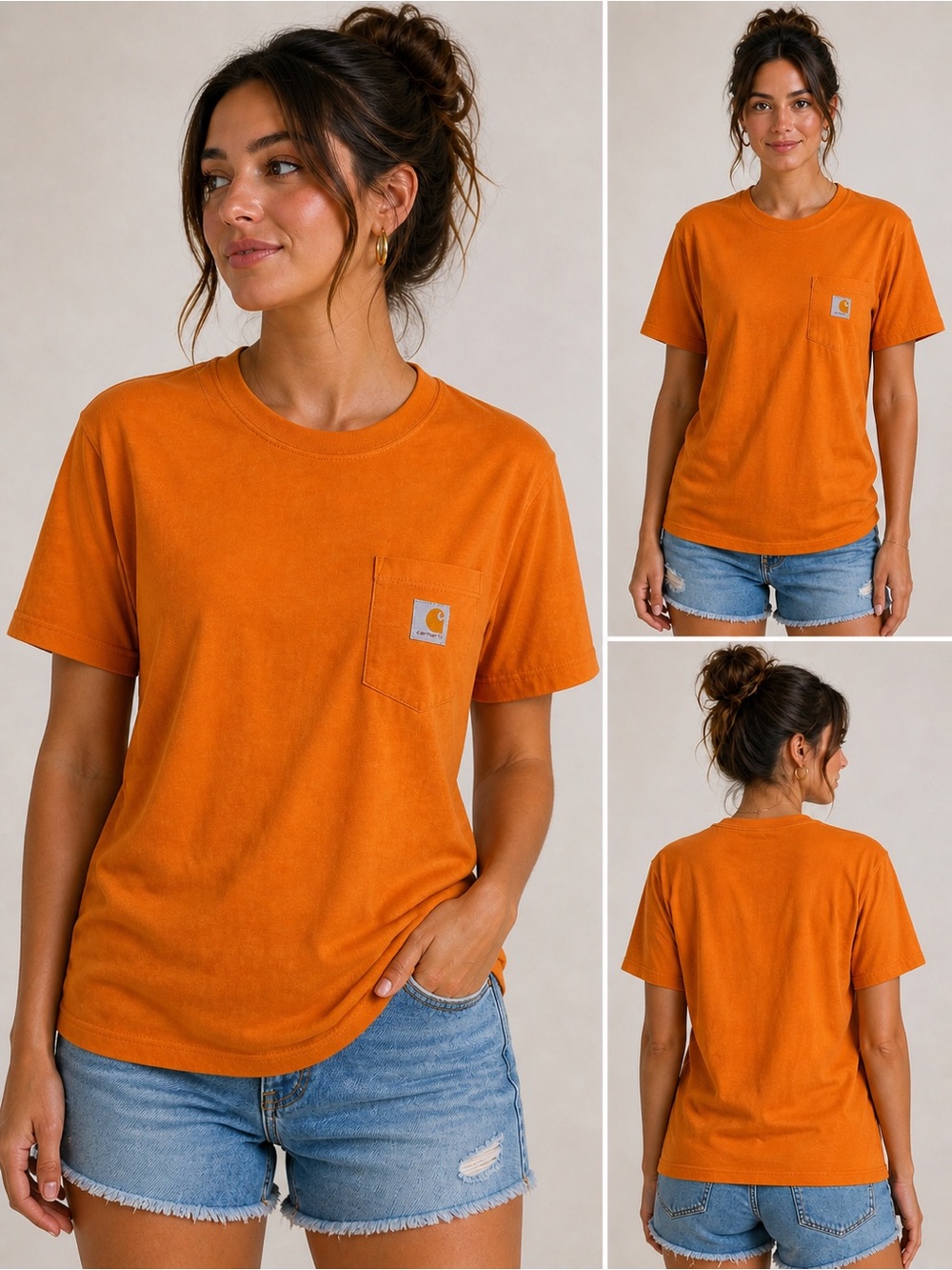 (A4) Carhartt Tencel Loose Fit Pocket T-Shirt Women’s Small Workwear Tee NWT